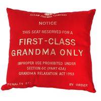 Cushion: First Class Grandma Only